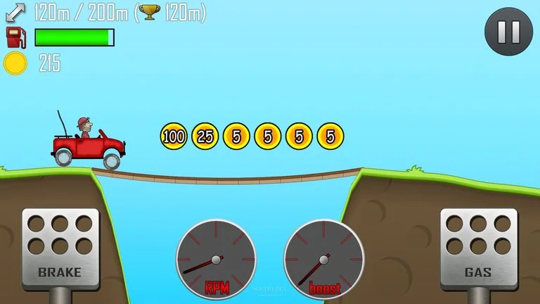 Hill Climb Racing gameplay screenshot